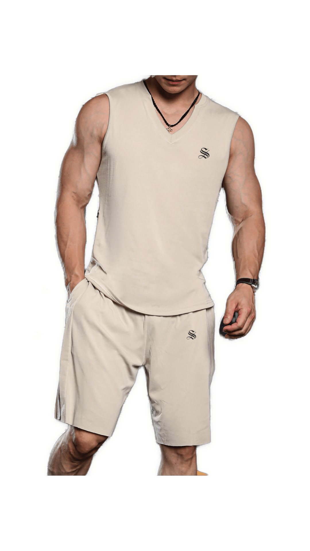 Barreza 3 - Top & Shorts for Men - Sarman Fashion - Wholesale Clothing Fashion Brand for Men from Canada