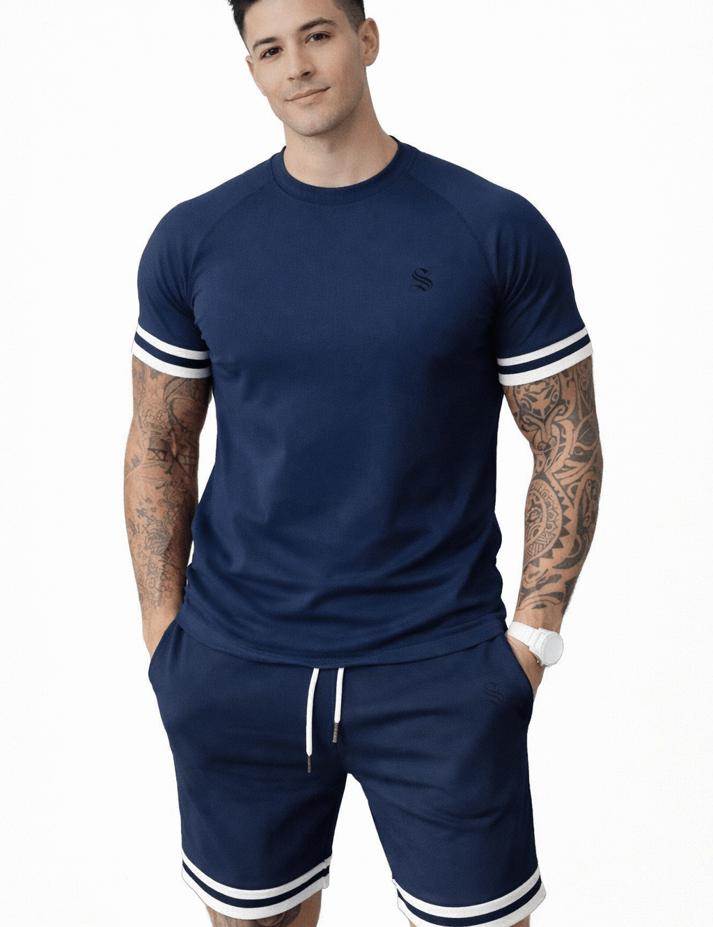 Baskutan - Complete Set T-Shirt & Shorts for Men - Sarman Fashion - Wholesale Clothing Fashion Brand for Men from Canada