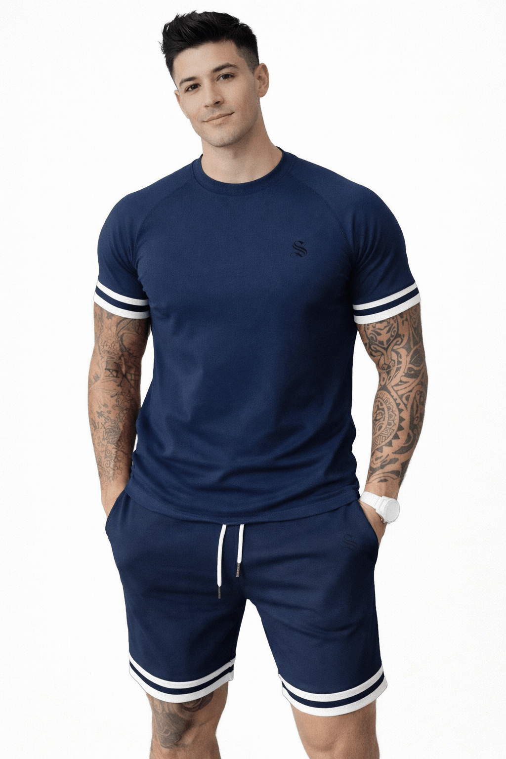 Baskutan - Complete Set T-Shirt & Shorts for Men - Sarman Fashion - Wholesale Clothing Fashion Brand for Men from Canada