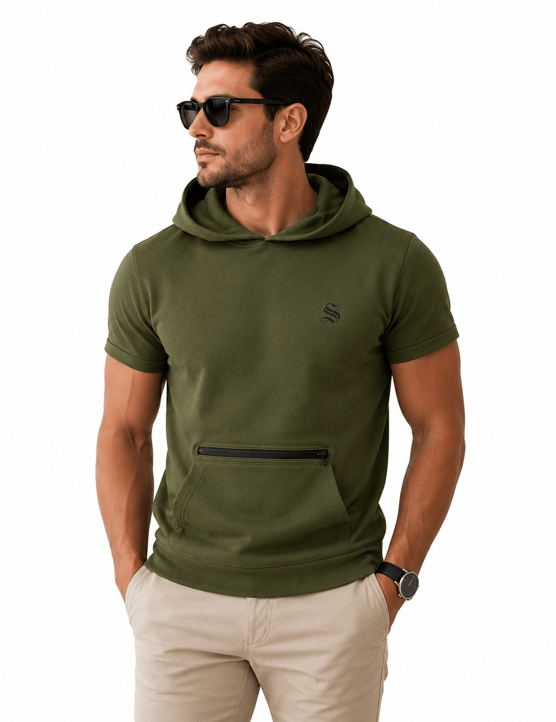 BePrepared - Hood T-shirt for Men - Sarman Fashion - Wholesale Clothing Fashion Brand for Men from Canada
