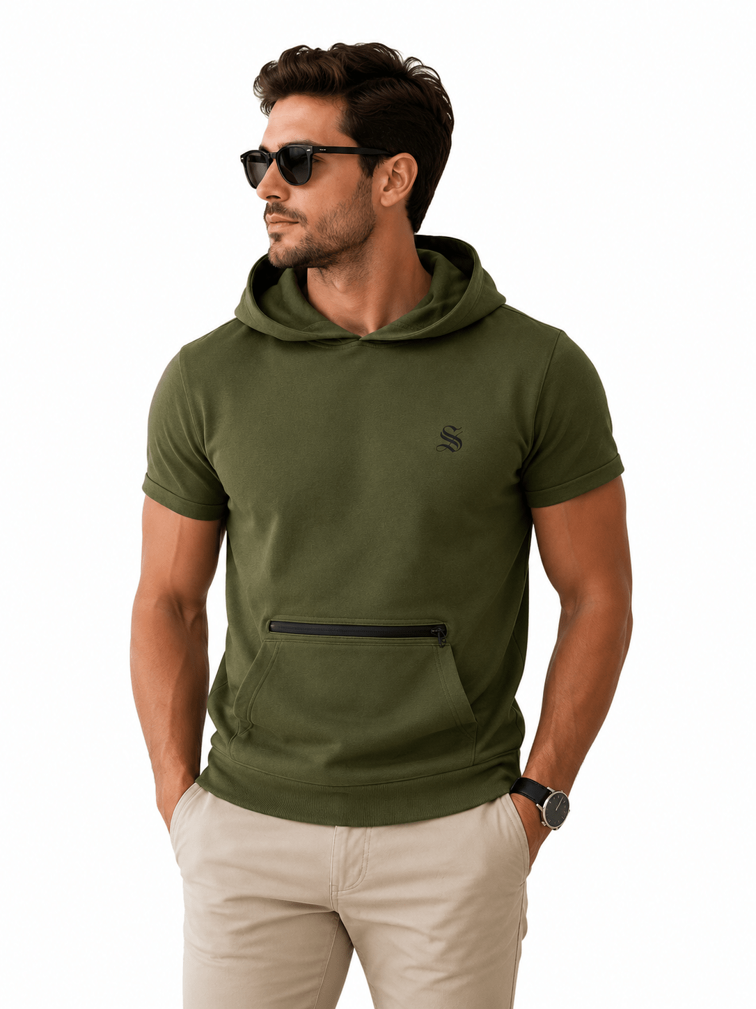 BePrepared - Hood T-shirt for Men - Sarman Fashion - Wholesale Clothing Fashion Brand for Men from Canada