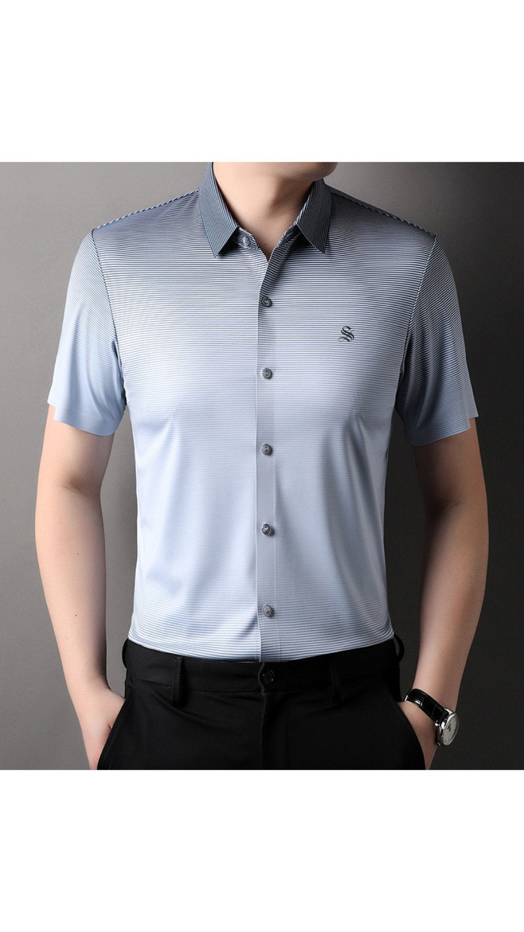 Berri - Short Sleeves Shirt for Men - Sarman Fashion - Wholesale Clothing Fashion Brand for Men from Canada