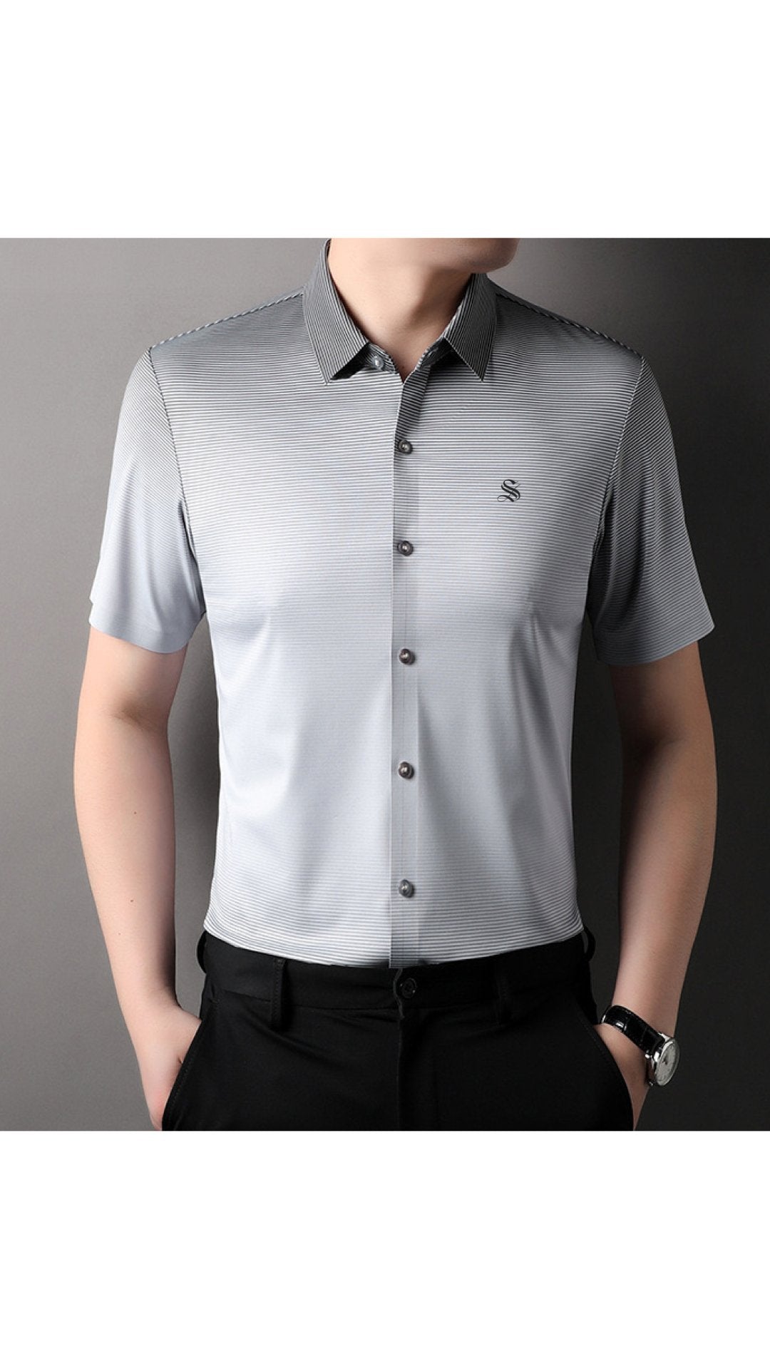 Berri - Short Sleeves Shirt for Men - Sarman Fashion - Wholesale Clothing Fashion Brand for Men from Canada