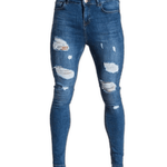 Berzuga - Dark Blue Skinny Jeans for Men - Sarman Fashion - Wholesale Clothing Fashion Brand for Men from Canada