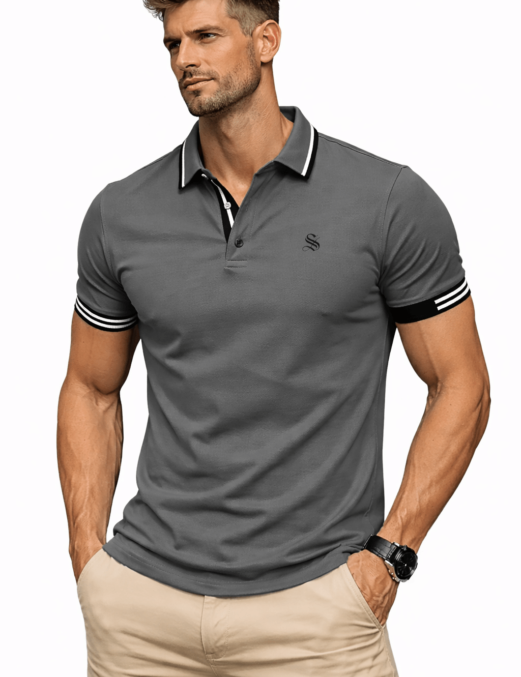 Bibaka 4 - Polo Shirt for Men - Sarman Fashion - Wholesale Clothing Fashion Brand for Men from Canada