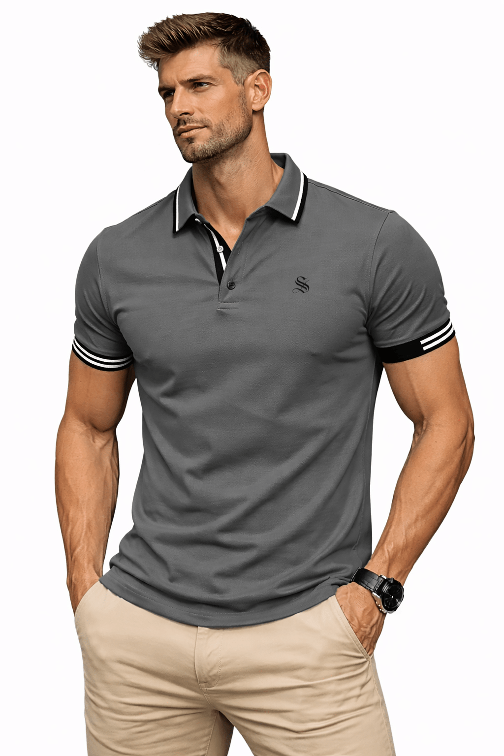 Bibaka 4 - Polo Shirt for Men - Sarman Fashion - Wholesale Clothing Fashion Brand for Men from Canada