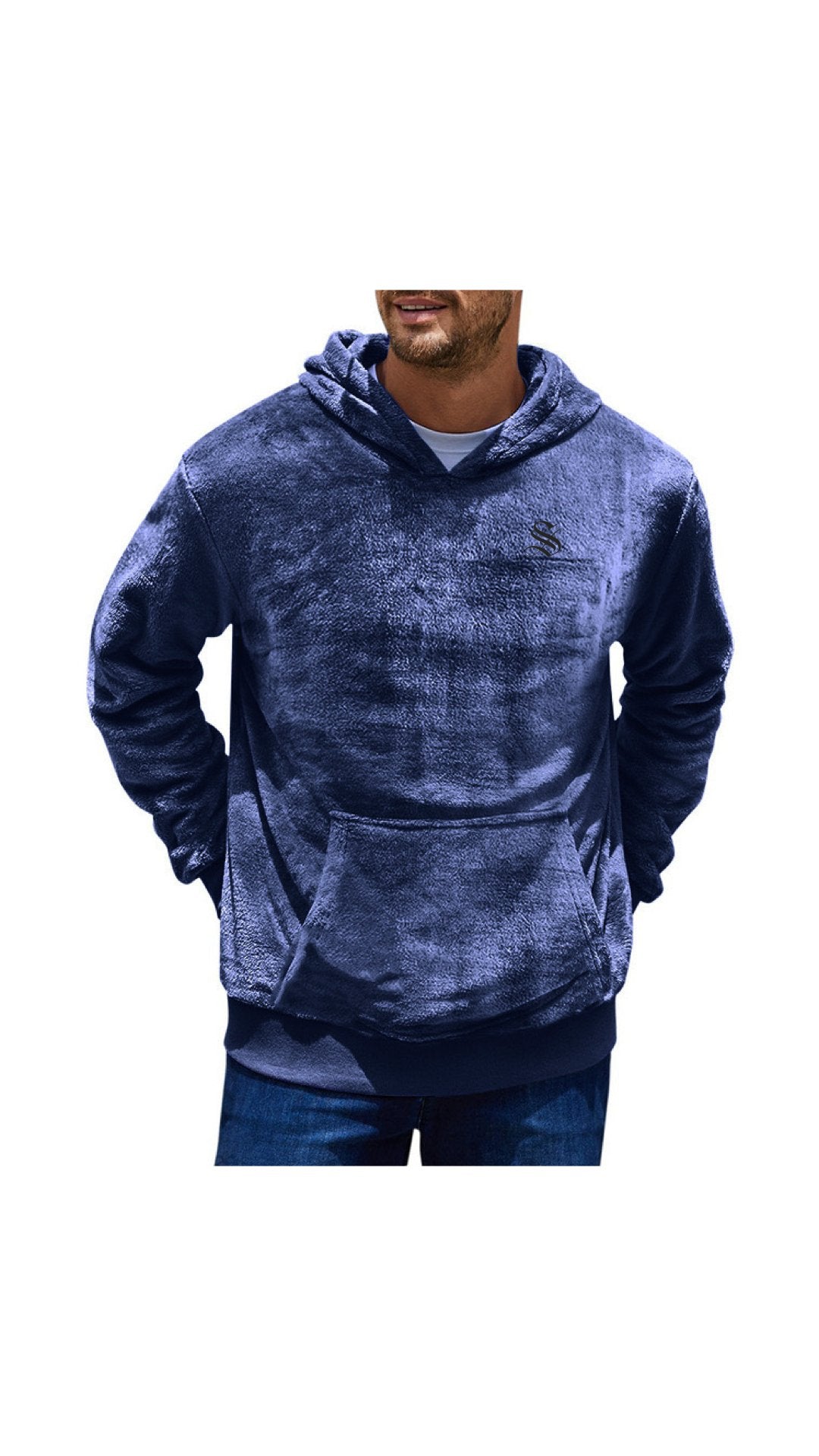 BIHA - Velvet Hoodie for Men - Sarman Fashion - Wholesale Clothing Fashion Brand for Men from Canada
