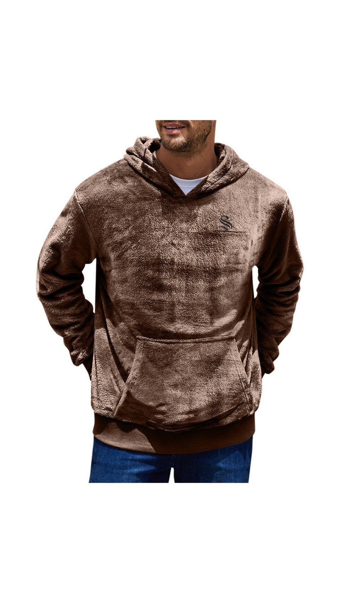 BIHA - Velvet Hoodie for Men - Sarman Fashion - Wholesale Clothing Fashion Brand for Men from Canada