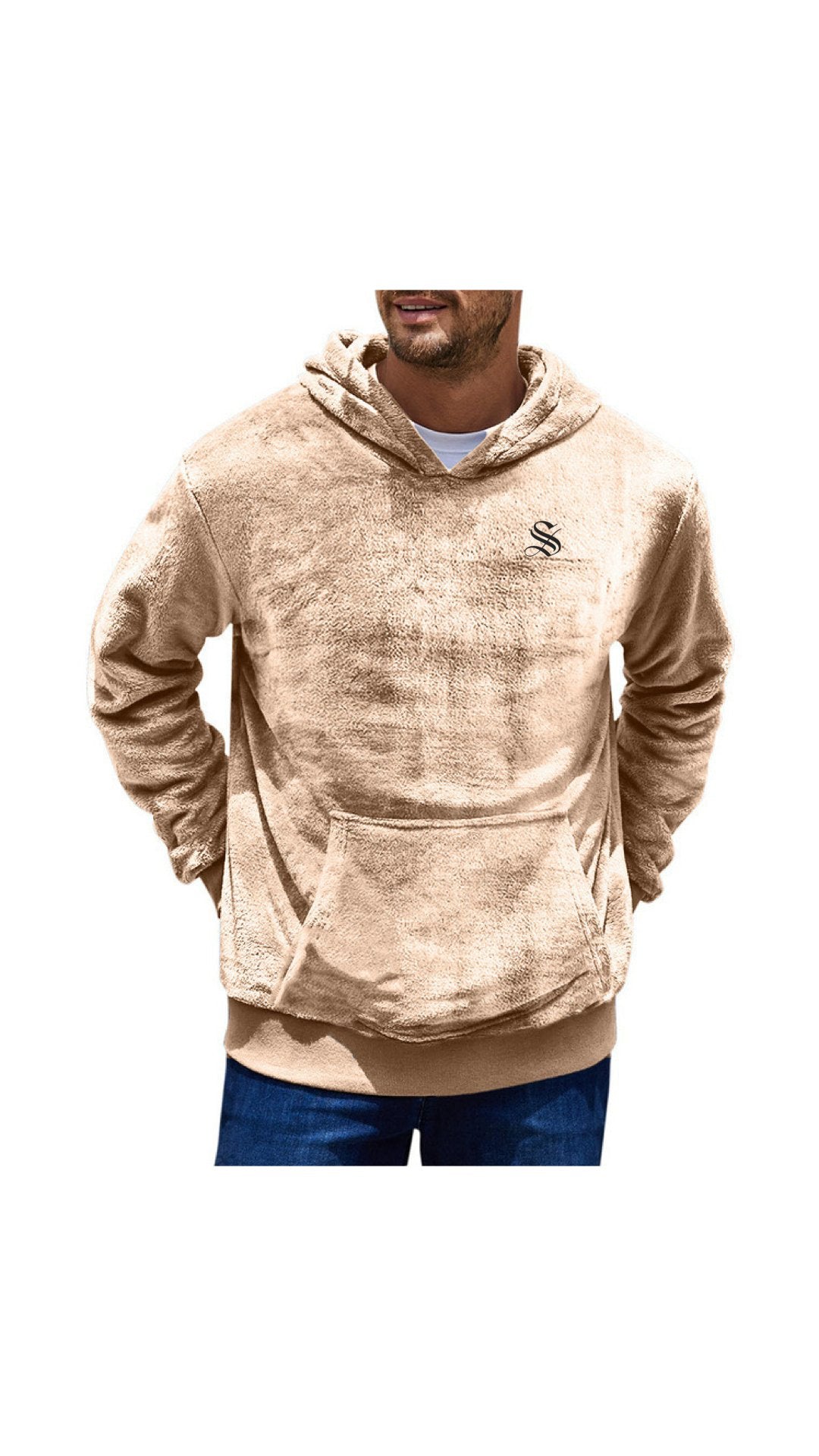 BIHA - Velvet Hoodie for Men - Sarman Fashion - Wholesale Clothing Fashion Brand for Men from Canada