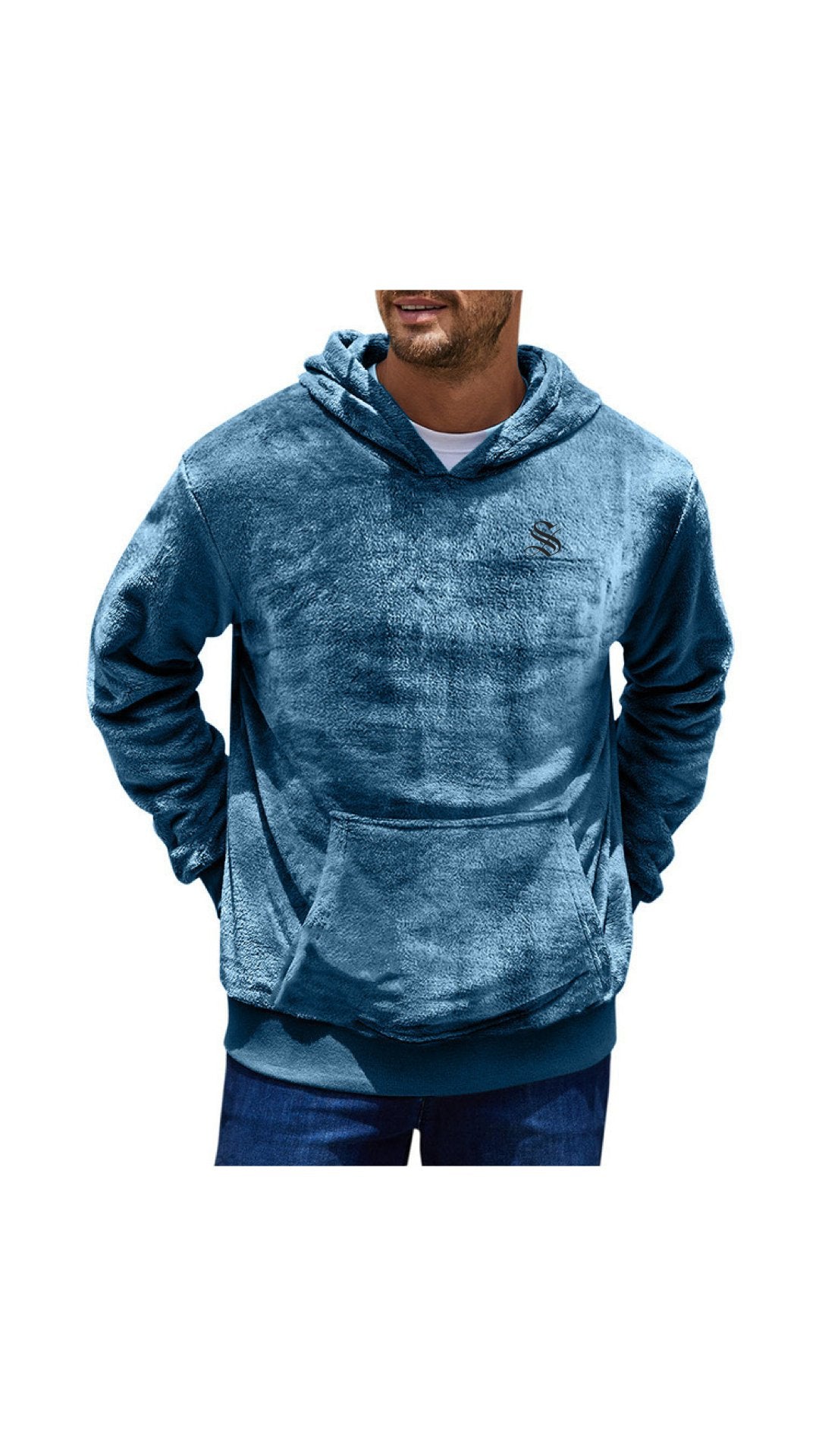 BIHA - Velvet Hoodie for Men - Sarman Fashion - Wholesale Clothing Fashion Brand for Men from Canada