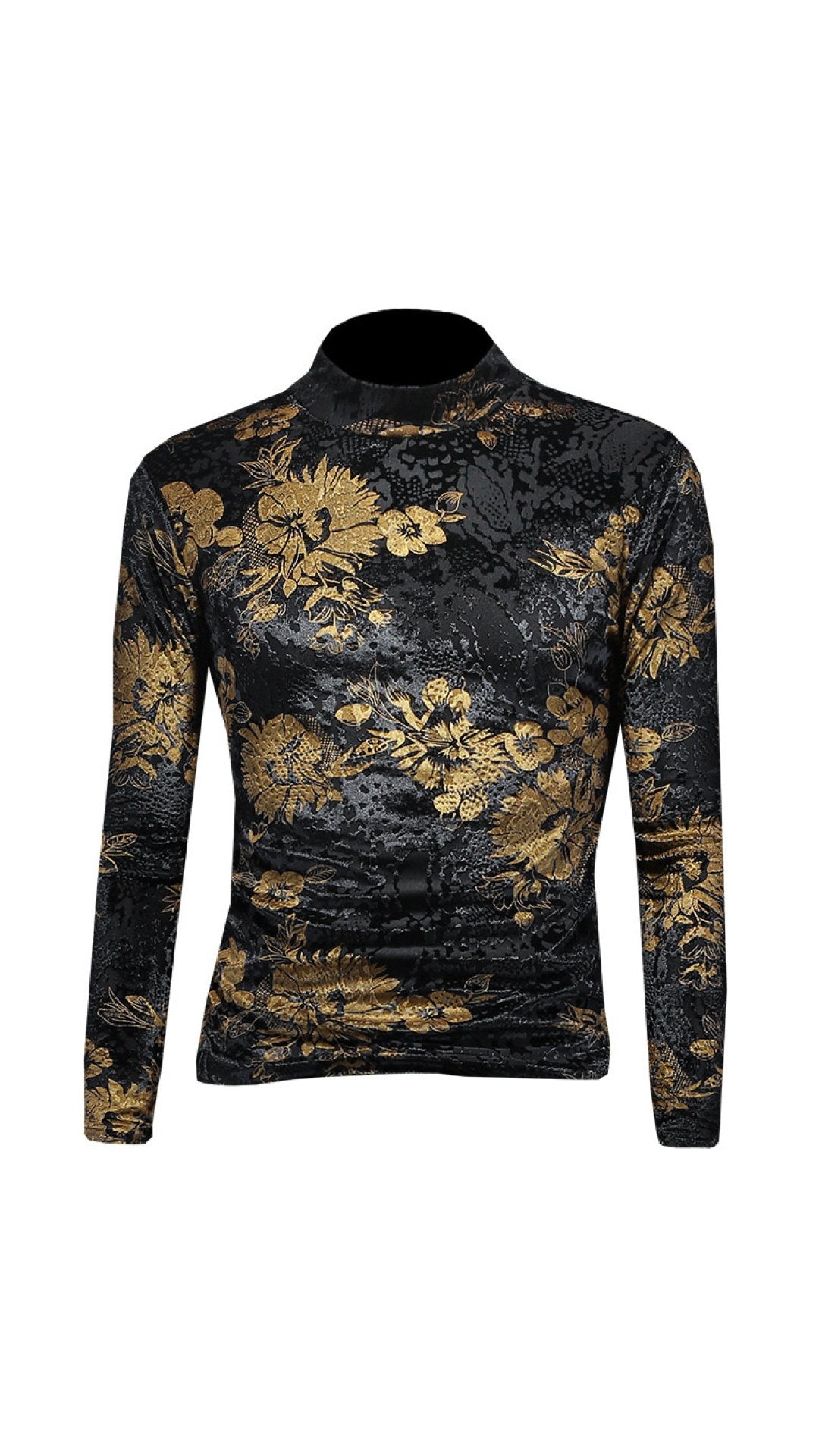 Binga 3 - High Neck Long Sleeve Shirt for Men - Sarman Fashion - Wholesale Clothing Fashion Brand for Men from Canada