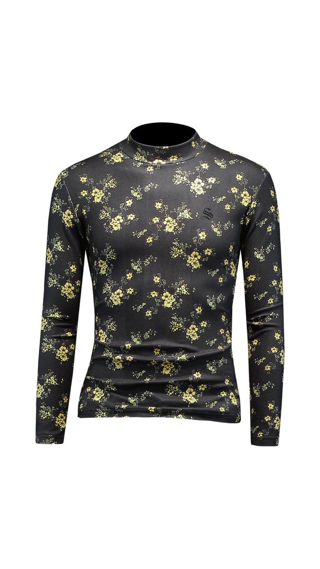 Binga 6 - High Neck Long Sleeve Shirt for Men - Sarman Fashion - Wholesale Clothing Fashion Brand for Men from Canada