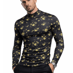 Binga 6 - High Neck Long Sleeve Shirt for Men - Sarman Fashion - Wholesale Clothing Fashion Brand for Men from Canada