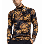 Binga 8 - High Neck Long Sleeve Shirt for Men - Sarman Fashion - Wholesale Clothing Fashion Brand for Men from Canada