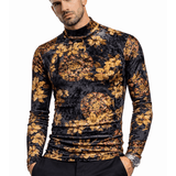 Binga 8 - High Neck Long Sleeve Shirt for Men - Sarman Fashion - Wholesale Clothing Fashion Brand for Men from Canada