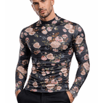 Binga 9 - High Neck Long Sleeve Shirt for Men - Sarman Fashion - Wholesale Clothing Fashion Brand for Men from Canada