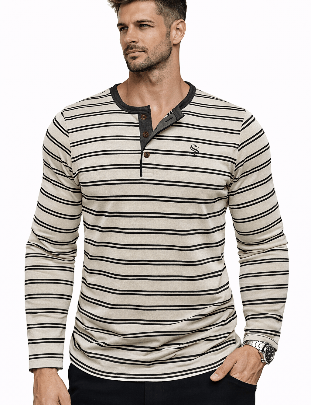 Biog - V - Neck T-Shirt for Men - Sarman Fashion - Wholesale Clothing Fashion Brand for Men from Canada