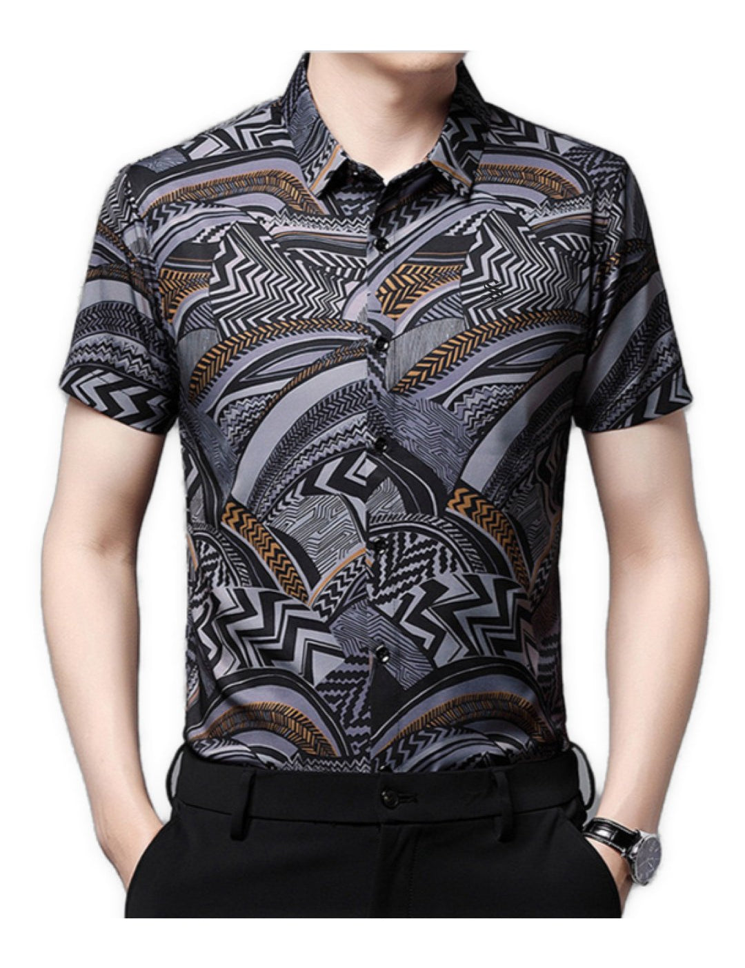 BizBiz - Short Sleeves Shirt for Men - Sarman Fashion - Wholesale Clothing Fashion Brand for Men from Canada