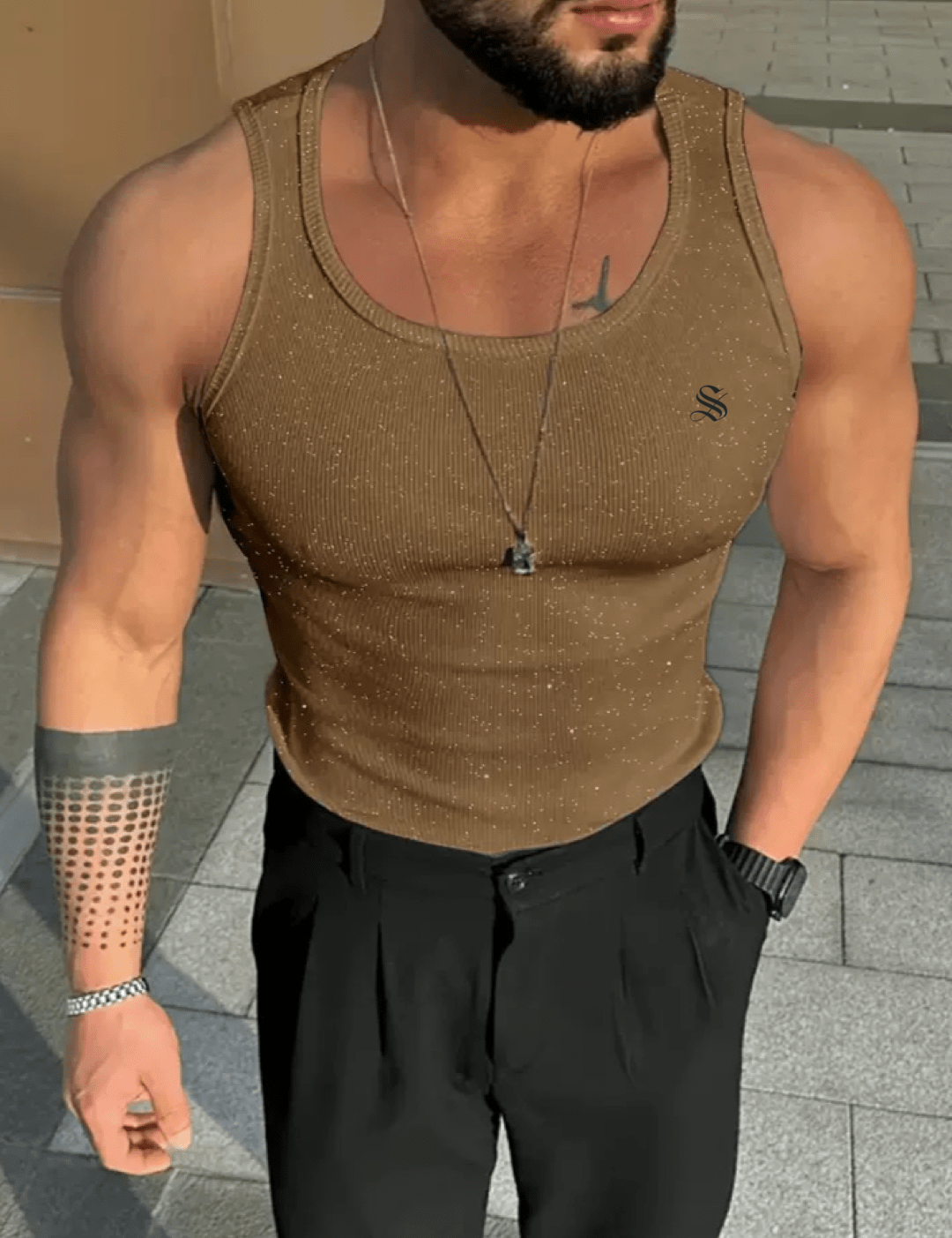 BJOLZ 236 - Tank Top for Men - Sarman Fashion - Wholesale Clothing Fashion Brand for Men from Canada