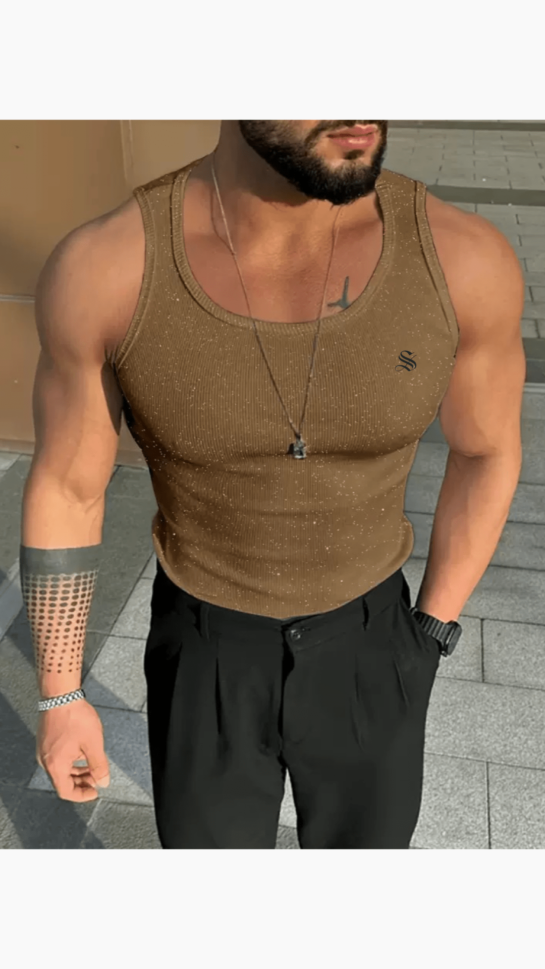 BJOLZ 236 - Tank Top for Men - Sarman Fashion - Wholesale Clothing Fashion Brand for Men from Canada