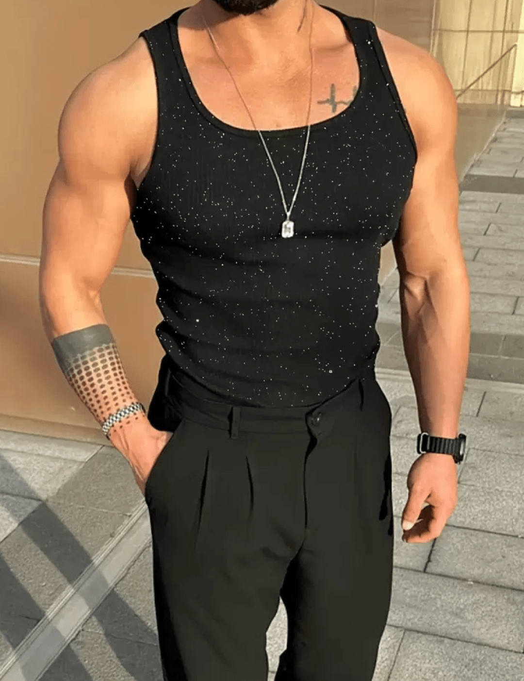 BJOLZ 236 - Tank Top for Men - Sarman Fashion - Wholesale Clothing Fashion Brand for Men from Canada