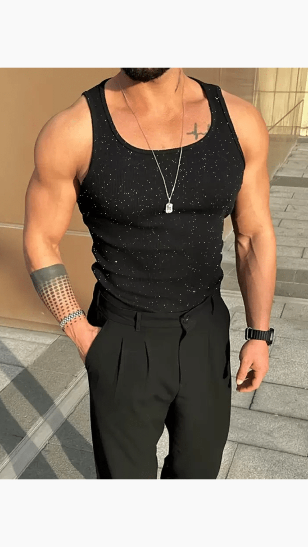 BJOLZ 236 - Tank Top for Men - Sarman Fashion - Wholesale Clothing Fashion Brand for Men from Canada