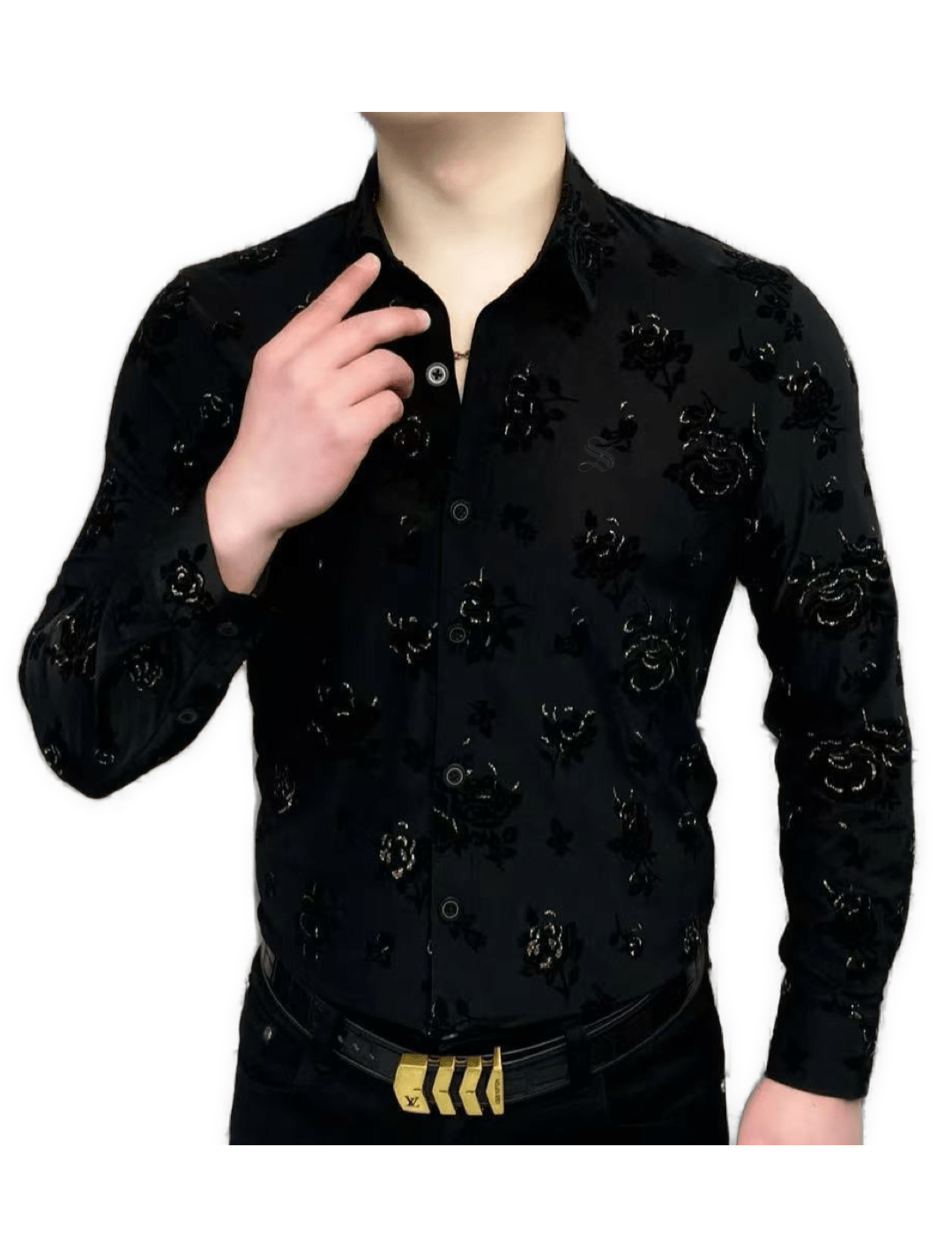 Black Dragon 11 - Black Shirt for Men - Sarman Fashion - Wholesale Clothing Fashion Brand for Men from Canada