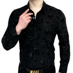 Black Dragon 11 - Black Shirt for Men - Sarman Fashion - Wholesale Clothing Fashion Brand for Men from Canada