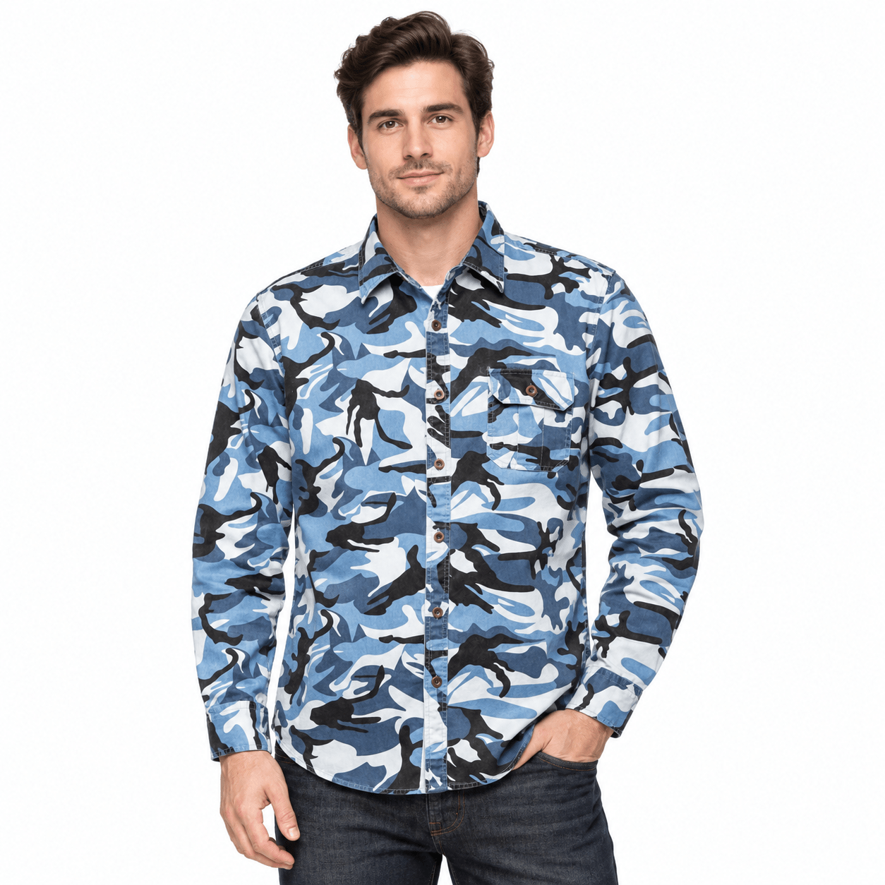 Black Dragon 653- Shirt for Men - Sarman Fashion - Wholesale Clothing Fashion Brand for Men from Canada