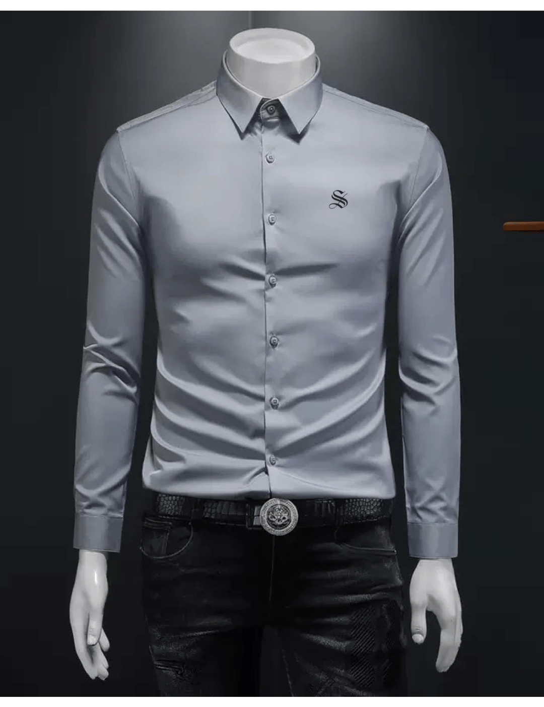 Black Dragon 777 - Black Shirt for Men - Sarman Fashion - Wholesale Clothing Fashion Brand for Men from Canada