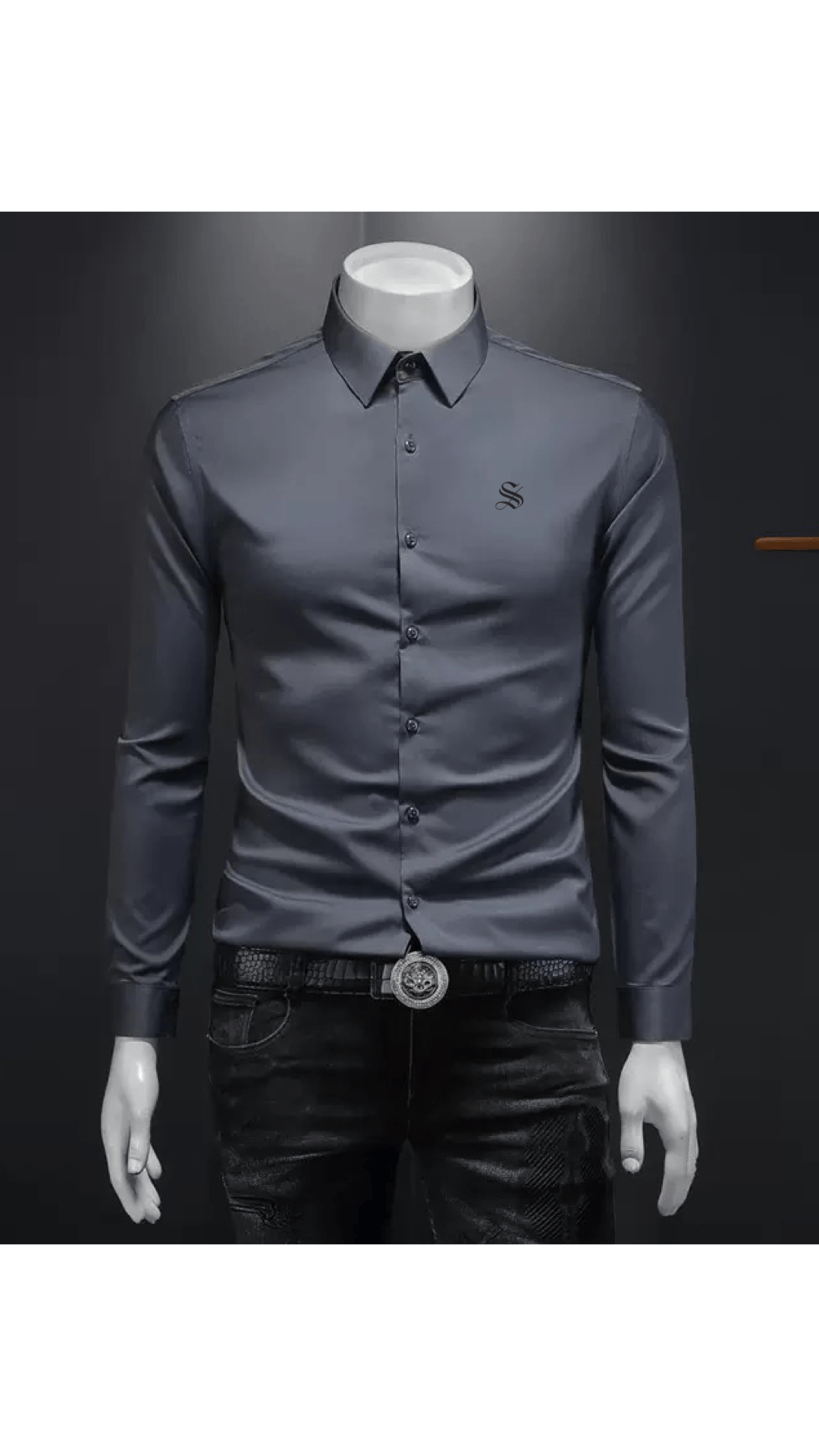 Black Dragon 777 - Black Shirt for Men - Sarman Fashion - Wholesale Clothing Fashion Brand for Men from Canada