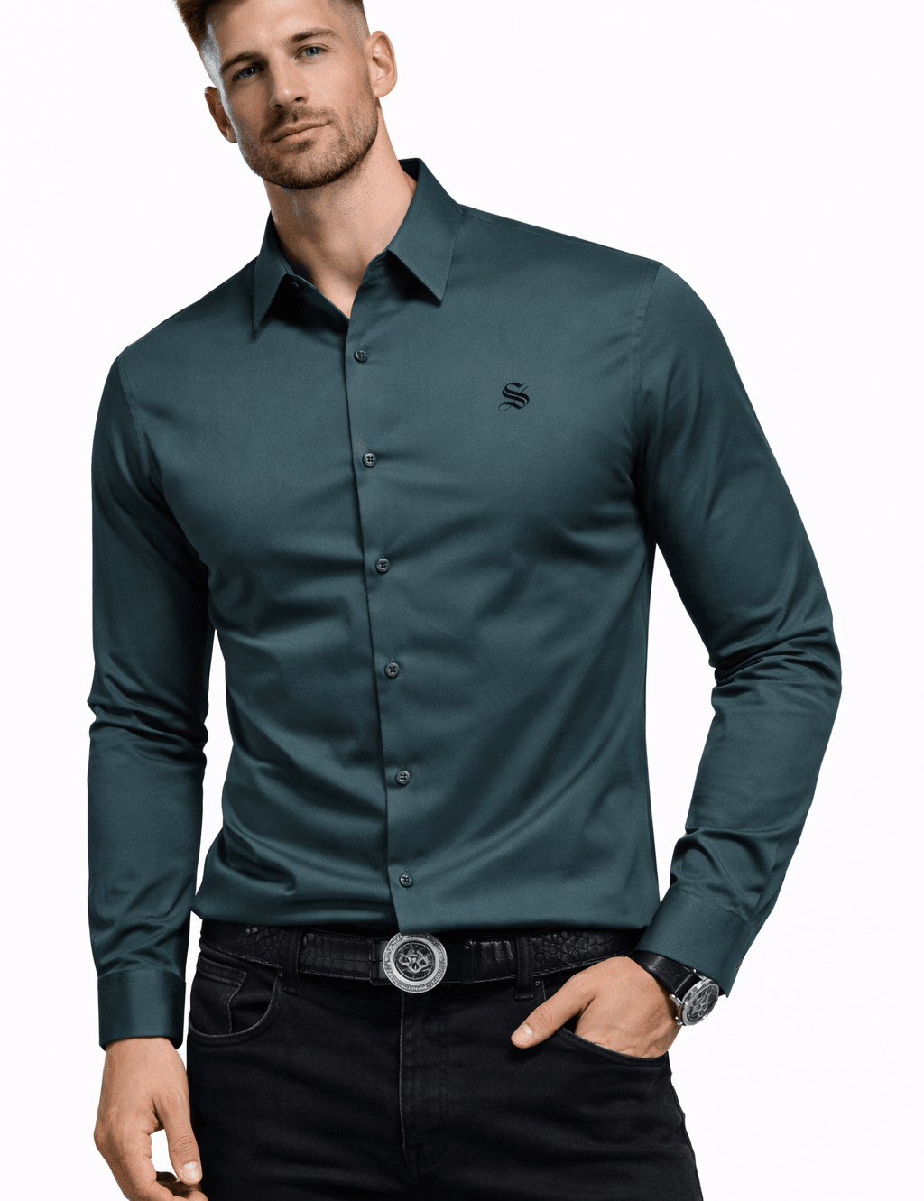 Black Dragon 777 - Shirt for Men - Sarman Fashion - Wholesale Clothing Fashion Brand for Men from Canada