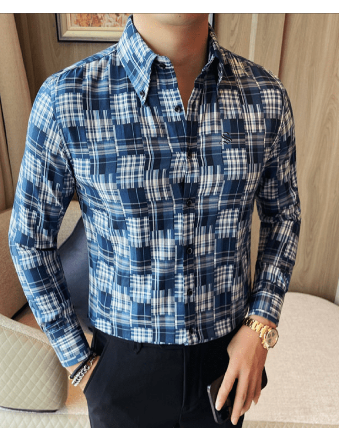 Black Dragon 798 - Shirt for Men - Sarman Fashion - Wholesale Clothing Fashion Brand for Men from Canada