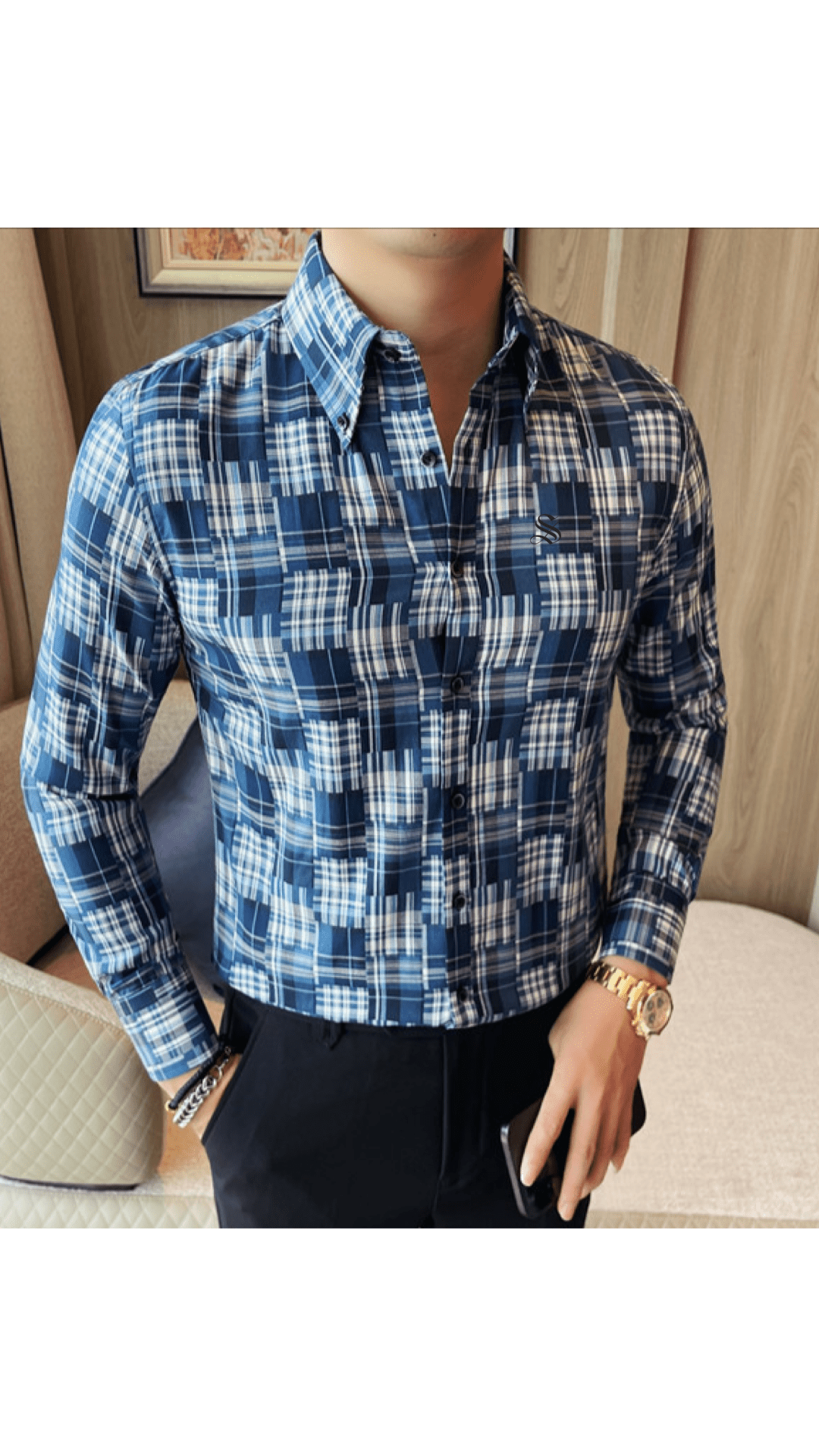 Black Dragon 798 - Shirt for Men - Sarman Fashion - Wholesale Clothing Fashion Brand for Men from Canada