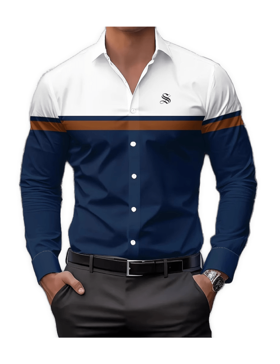 Black Dragon 799 - Shirt for Men - Sarman Fashion - Wholesale Clothing Fashion Brand for Men from Canada