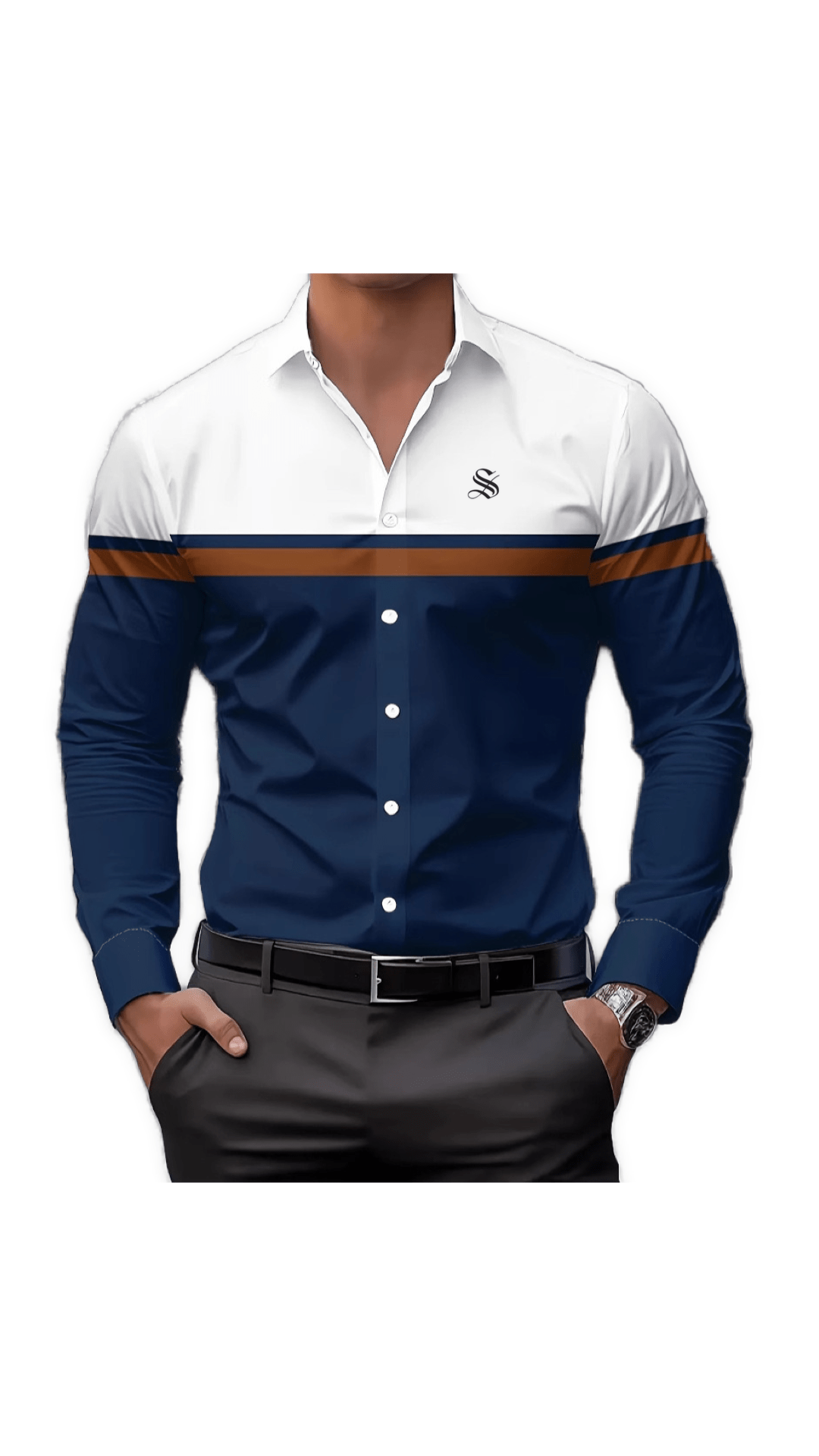 Black Dragon 799 - Shirt for Men - Sarman Fashion - Wholesale Clothing Fashion Brand for Men from Canada