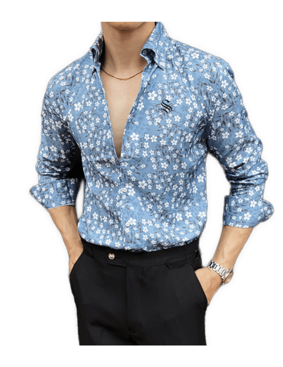 Black Dragon 8 - Black Shirt for Men - Sarman Fashion - Wholesale Clothing Fashion Brand for Men from Canada