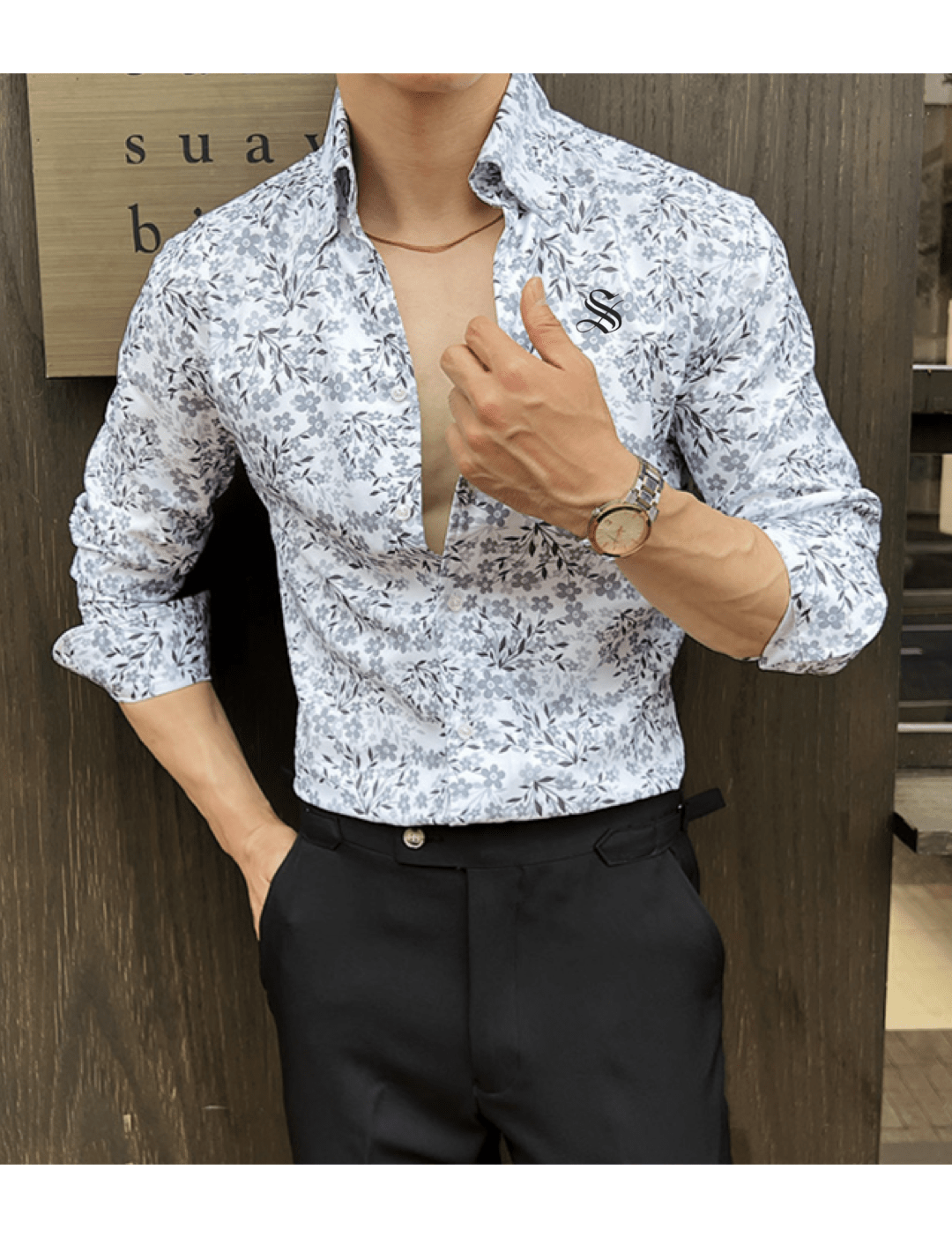 Black Dragon 8 - Black Shirt for Men - Sarman Fashion - Wholesale Clothing Fashion Brand for Men from Canada