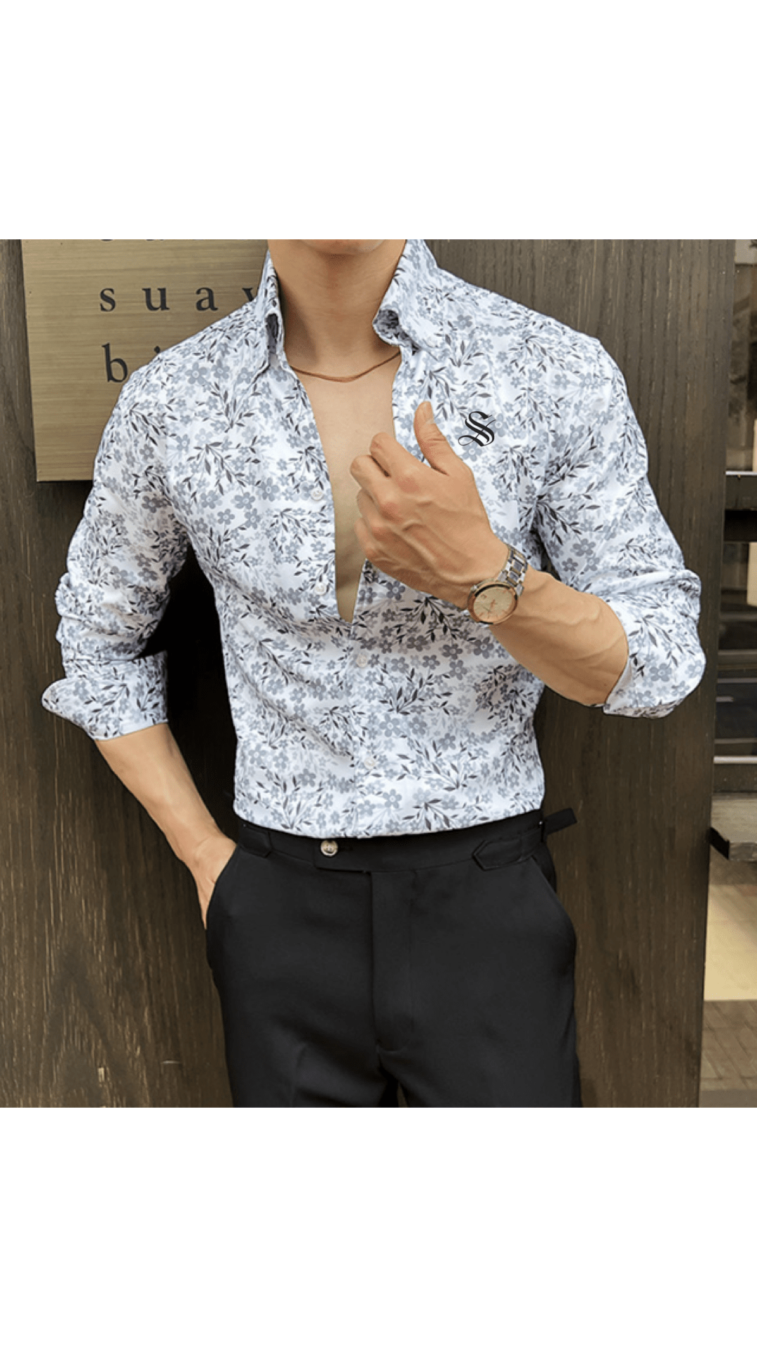 Black Dragon 8 - Black Shirt for Men - Sarman Fashion - Wholesale Clothing Fashion Brand for Men from Canada