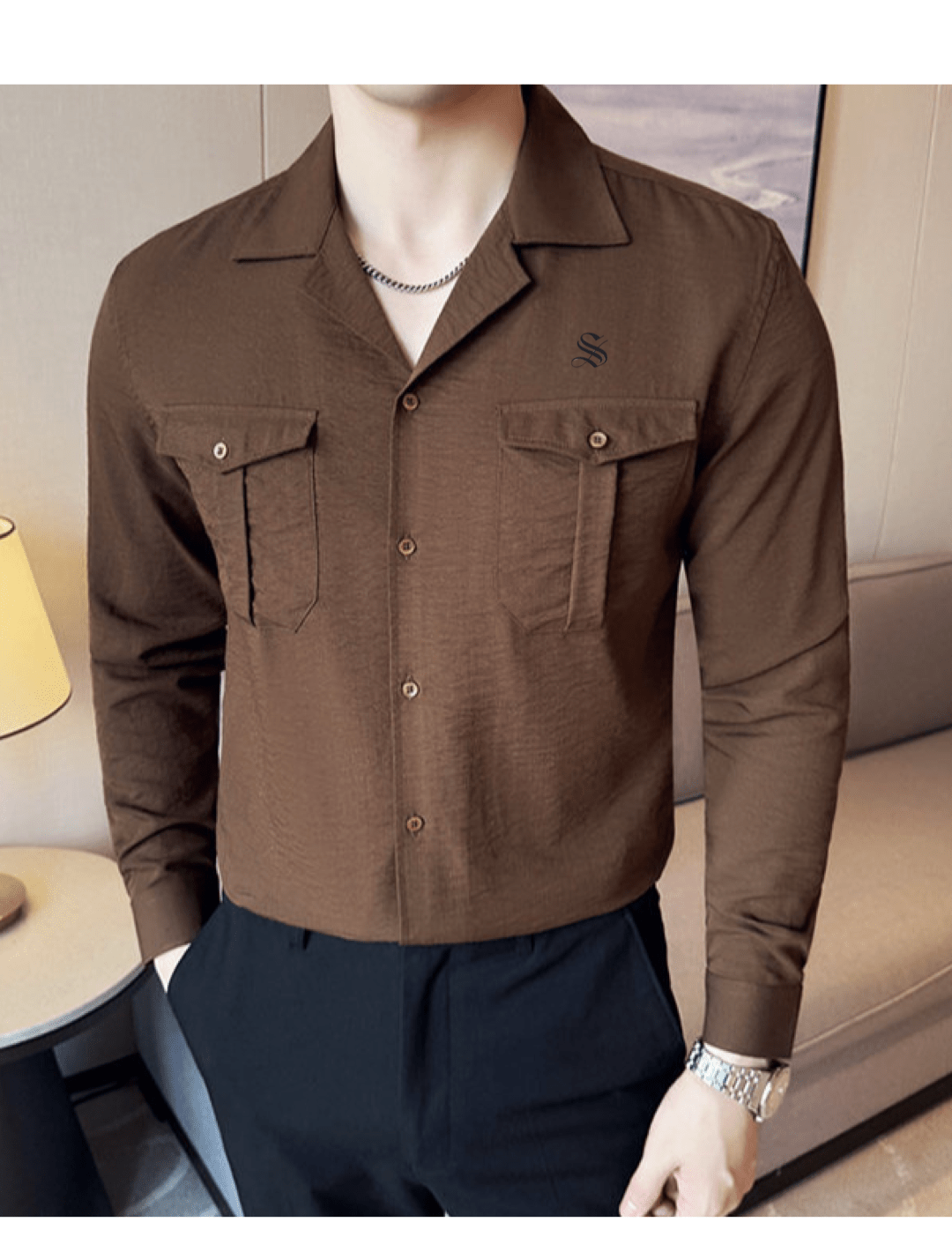 Black Dragon 800 - Shirt for Men - Sarman Fashion - Wholesale Clothing Fashion Brand for Men from Canada