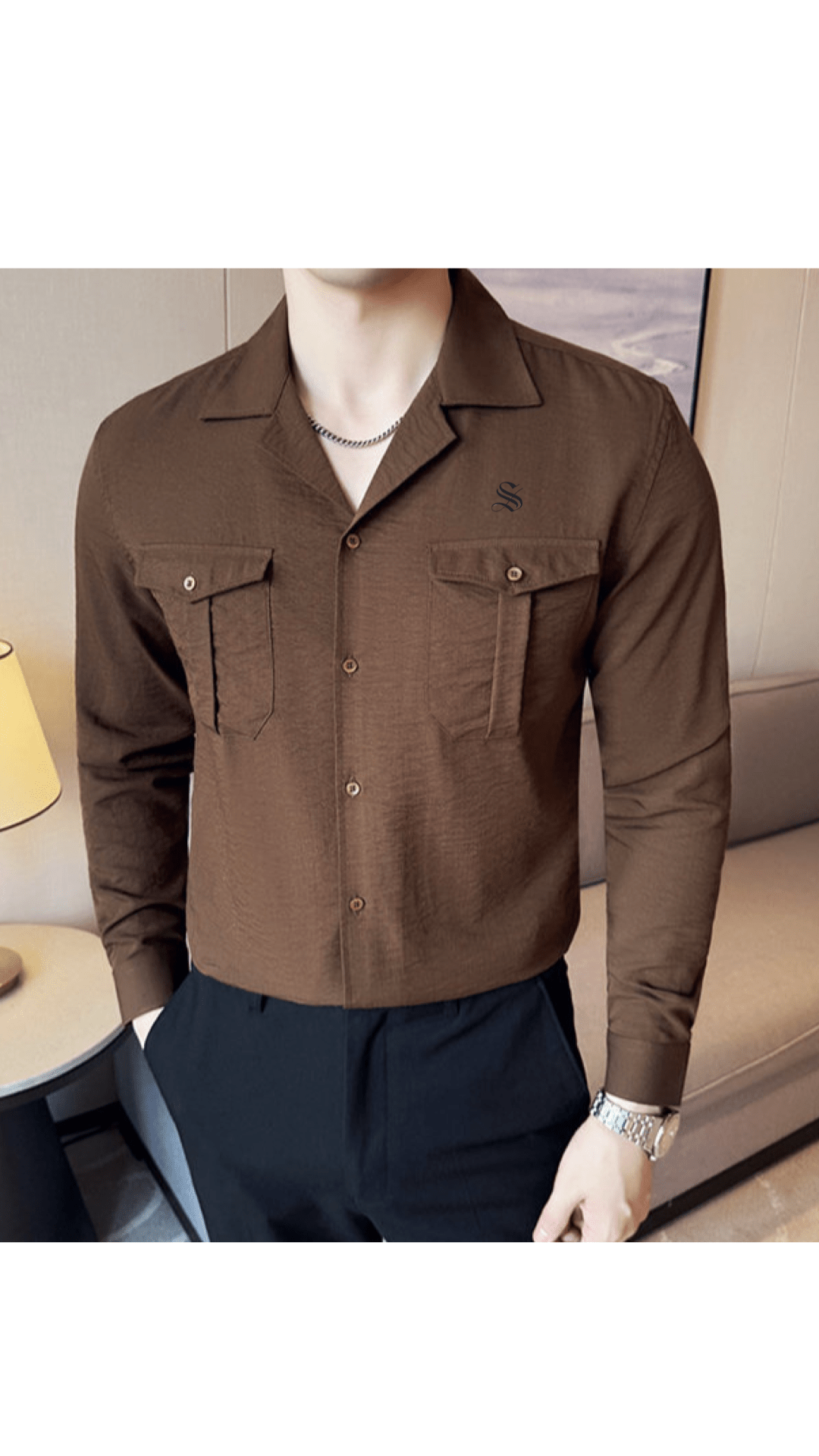 Black Dragon 800 - Shirt for Men - Sarman Fashion - Wholesale Clothing Fashion Brand for Men from Canada