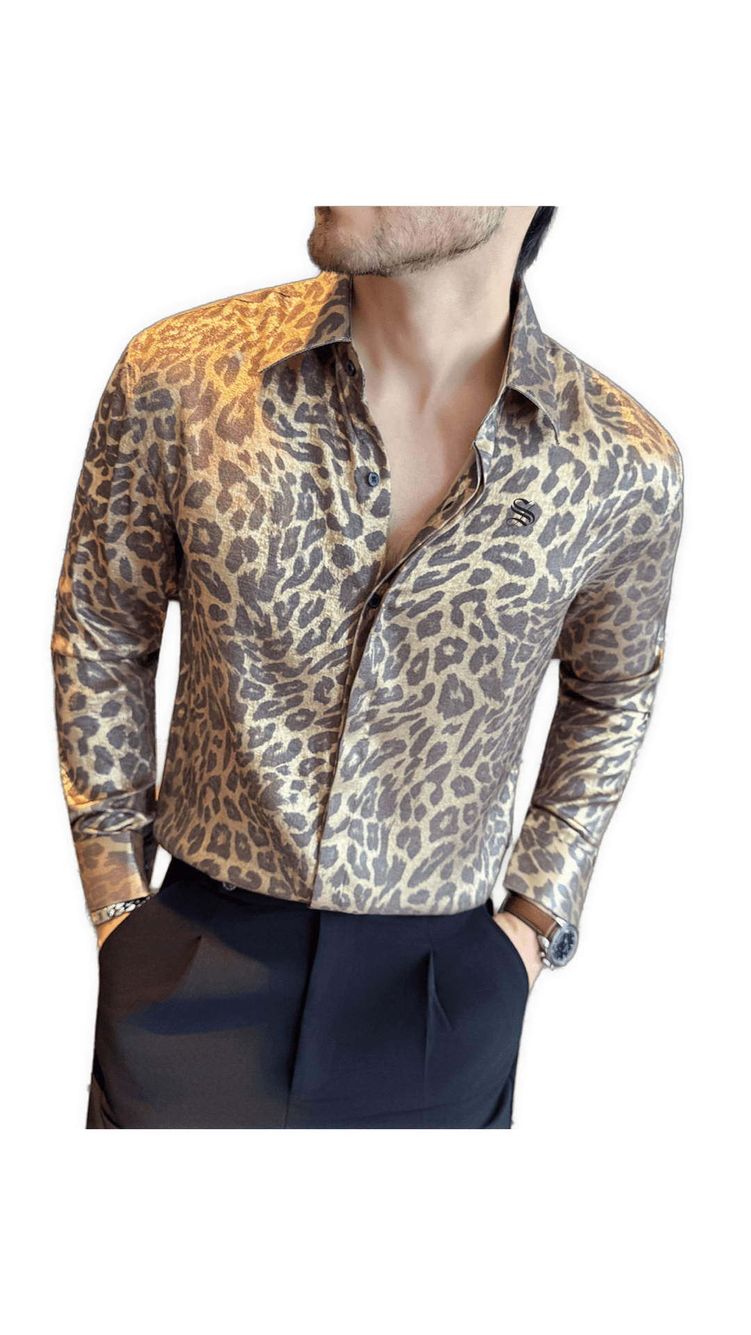 Black Dragon 801 - Shirt for Men - Sarman Fashion - Wholesale Clothing Fashion Brand for Men from Canada