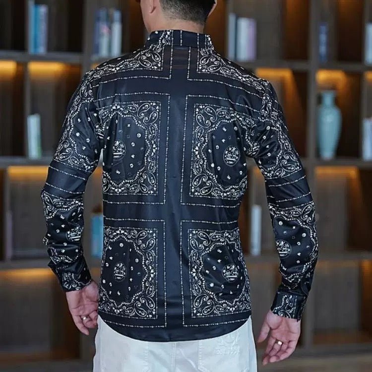 Black Dragon 807 - Shirt for Men - Sarman Fashion - Wholesale Clothing Fashion Brand for Men from Canada