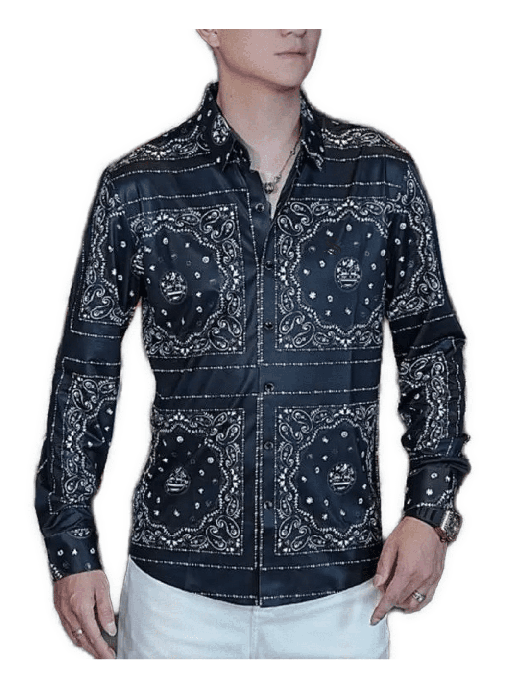 Black Dragon 807 - Shirt for Men - Sarman Fashion - Wholesale Clothing Fashion Brand for Men from Canada