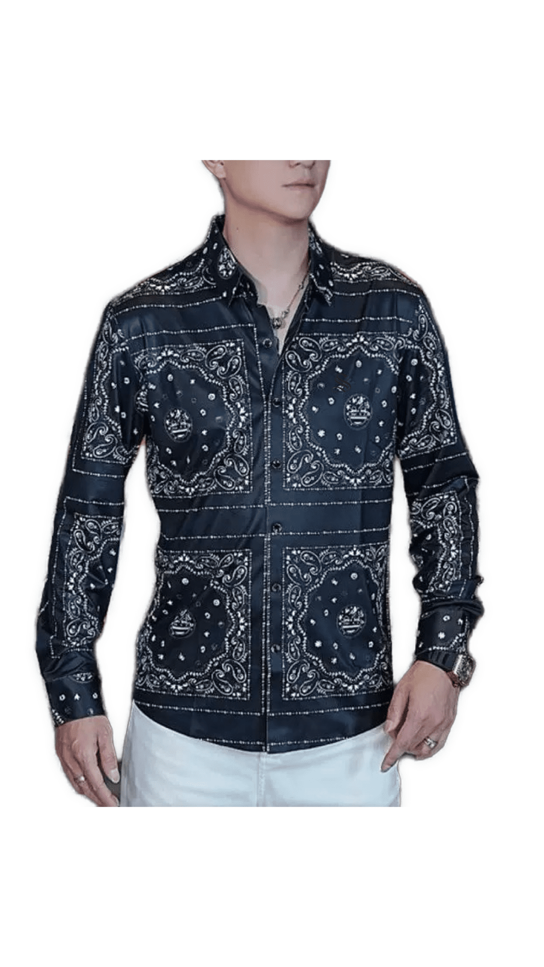 Black Dragon 807 - Shirt for Men - Sarman Fashion - Wholesale Clothing Fashion Brand for Men from Canada