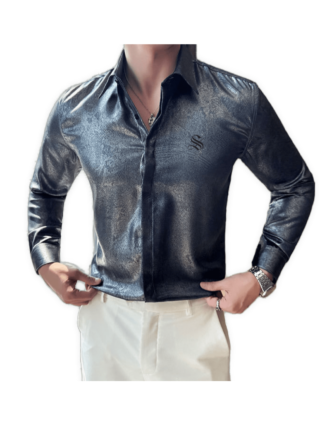 Black Dragon 9 - Black Shirt for Men - Sarman Fashion - Wholesale Clothing Fashion Brand for Men from Canada