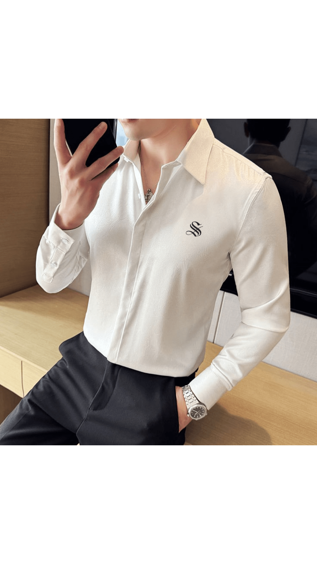 Black Dragon 9 - Black Shirt for Men - Sarman Fashion - Wholesale Clothing Fashion Brand for Men from Canada