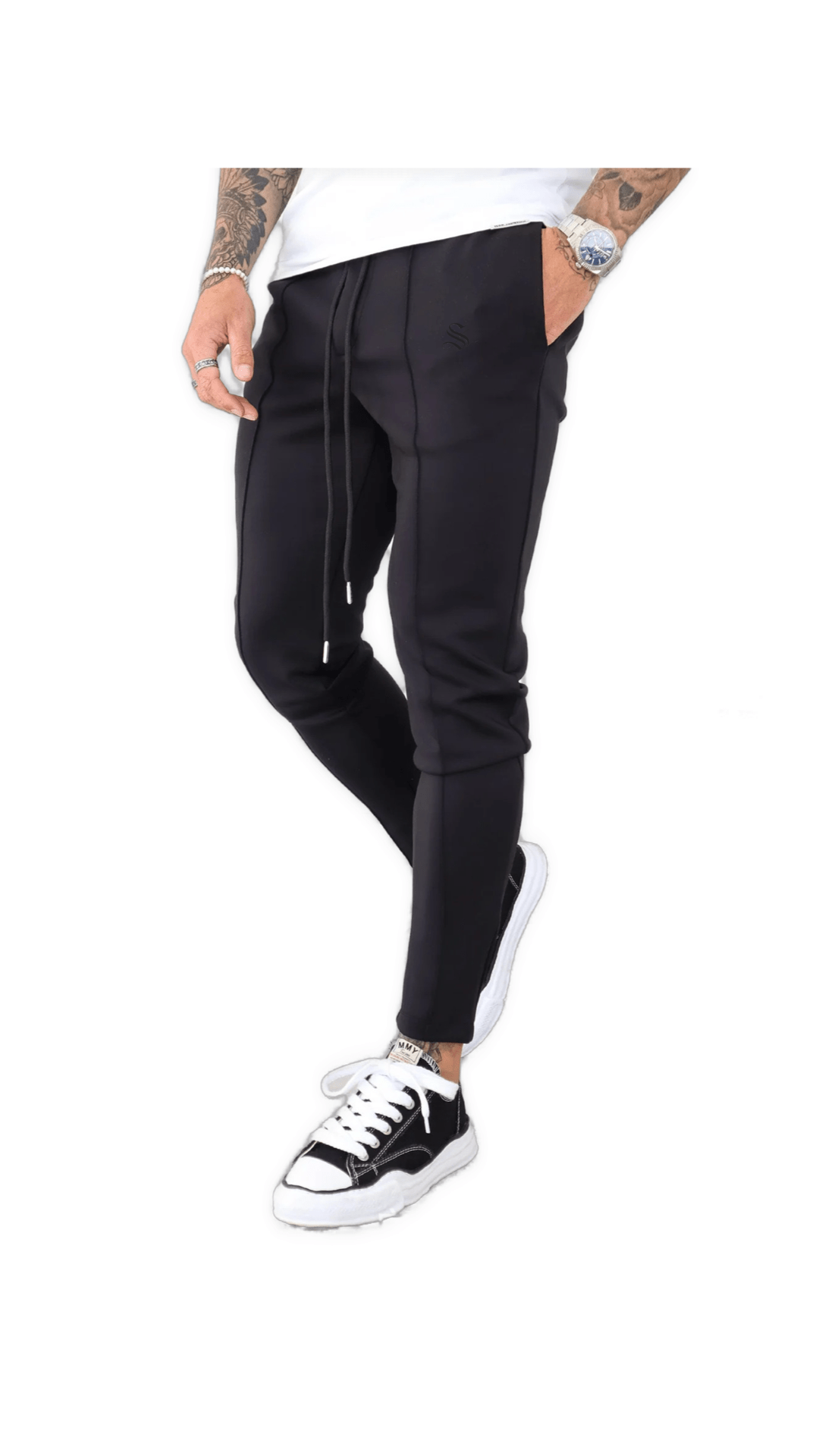 Black Wolf 5 - Men’s Casual Joggers - Sarman Fashion - Wholesale Clothing Fashion Brand for Men from Canada