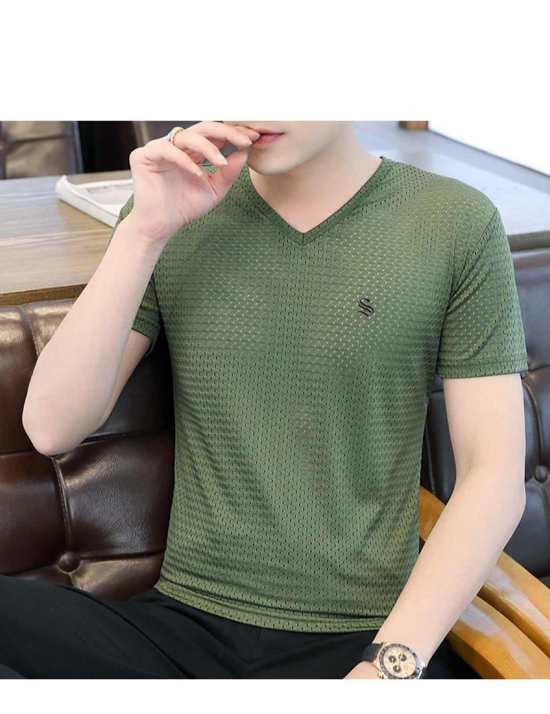 BlackList 17 - V-Neck T-Shirt for Men - Sarman Fashion - Wholesale Clothing Fashion Brand for Men from Canada