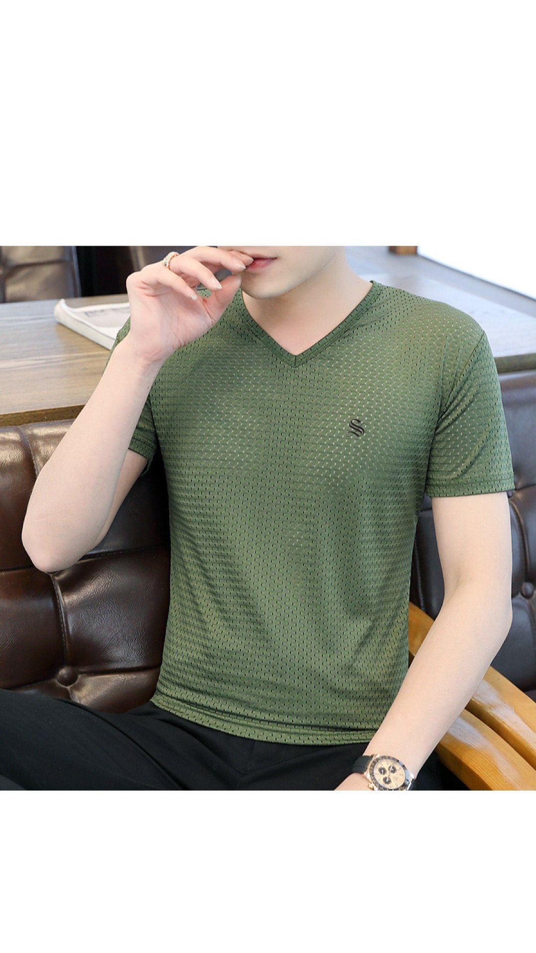 BlackList 17 - V-Neck T-Shirt for Men - Sarman Fashion - Wholesale Clothing Fashion Brand for Men from Canada